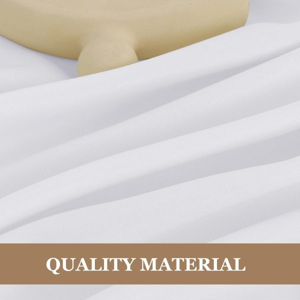 Fitable White Tablecloths for Rectangle Tables, 6 Pack - 70 x 120 Inches - Reusable and Washable Table Clothes for 6-8 Ft Tables, Polyester Fabric Table Covers for Wedding, Party, Banquet - Image 3