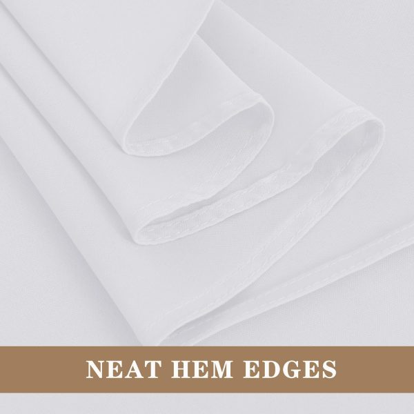 Fitable White Tablecloths for Rectangle Tables, 6 Pack - 70 x 120 Inches - Reusable and Washable Table Clothes for 6-8 Ft Tables, Polyester Fabric Table Covers for Wedding, Party, Banquet - Image 4