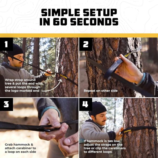 Wise Owl Outfitters Hammock for Camping Hammocks Gear for The Outdoors Backpacking Survival or Travel - Portable Lightweight Parachute Nylon - Up to 500lbs - Image 5